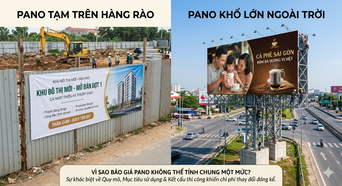 Báo Giá Thi Công Pano Phụ Thuộc Vào Những Gì