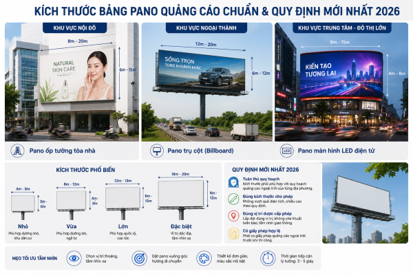 Kích thước bảng pano quảng cáo