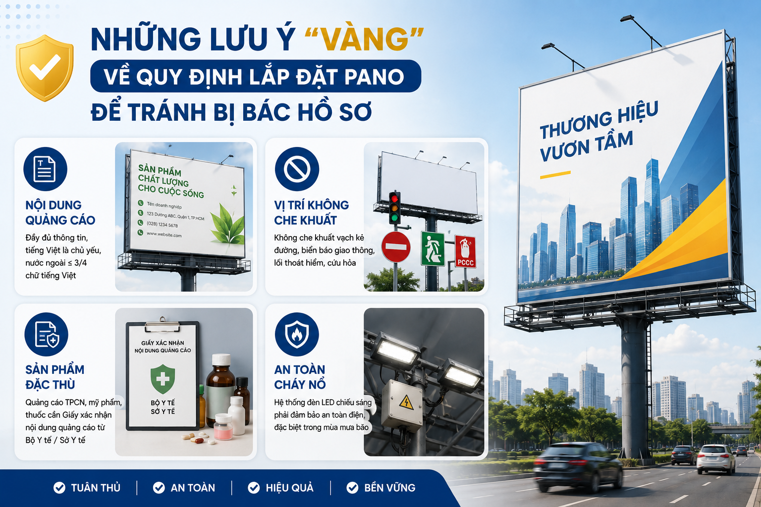 Lưu ý vàng khi xin phép pano quảng cáo